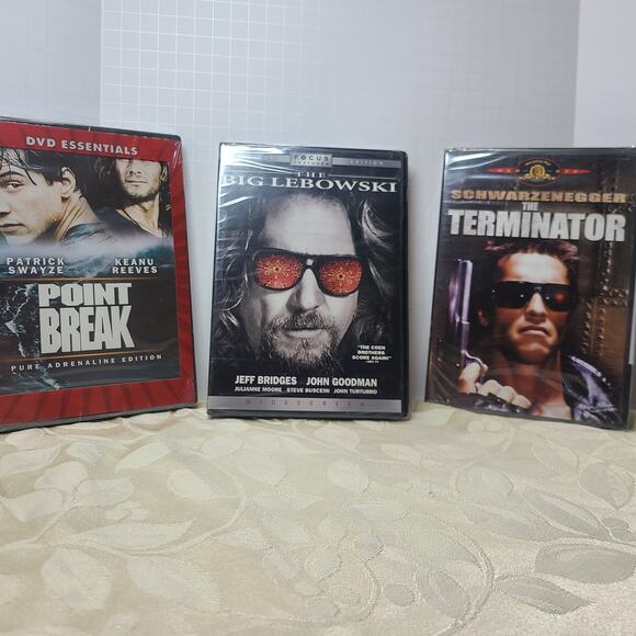 Big Lebowski Point Break Terminator DVD 1980's-1990's Movie Bundle Sealed - Picture 2 of 2